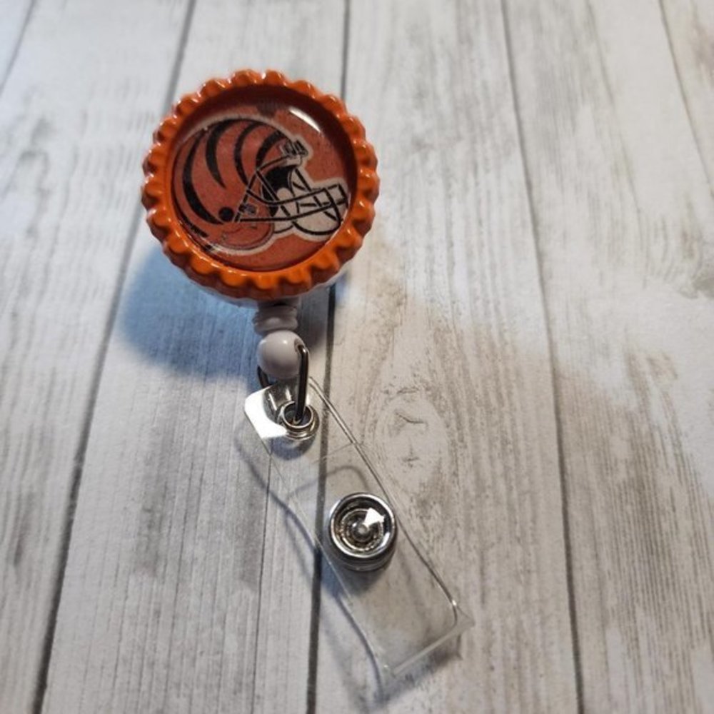 Cincinnati Bengals Badge Clip -‎ Alligator Clip  - ID Holder